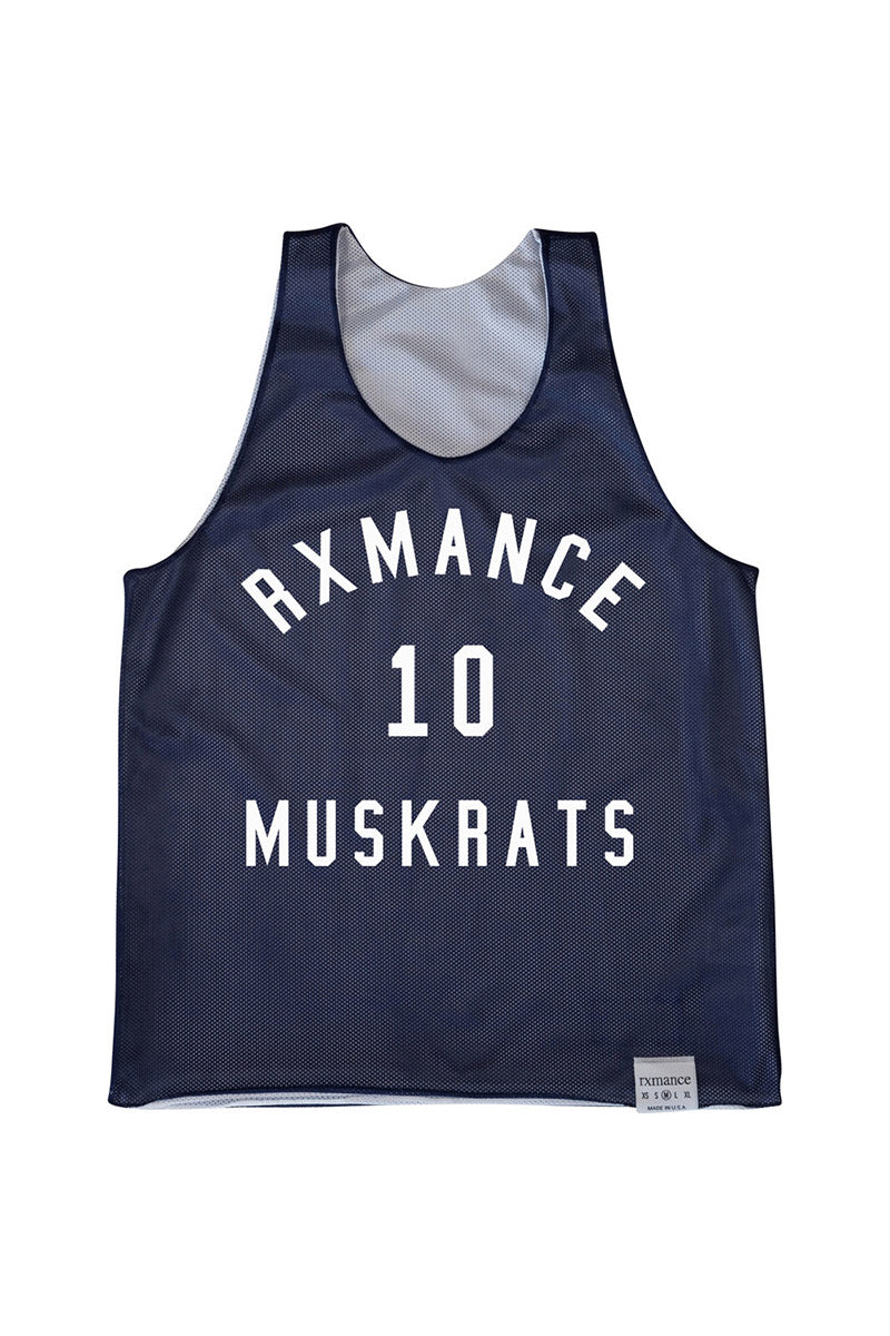 Rxmance Unisex Navy Muskrats Basket Ball Mesh Tank