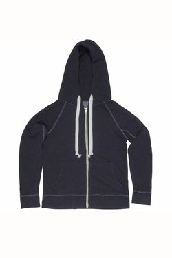 Rxmance Unisex Night Blue Hooded Zip Sweatshirt thumbnail 1