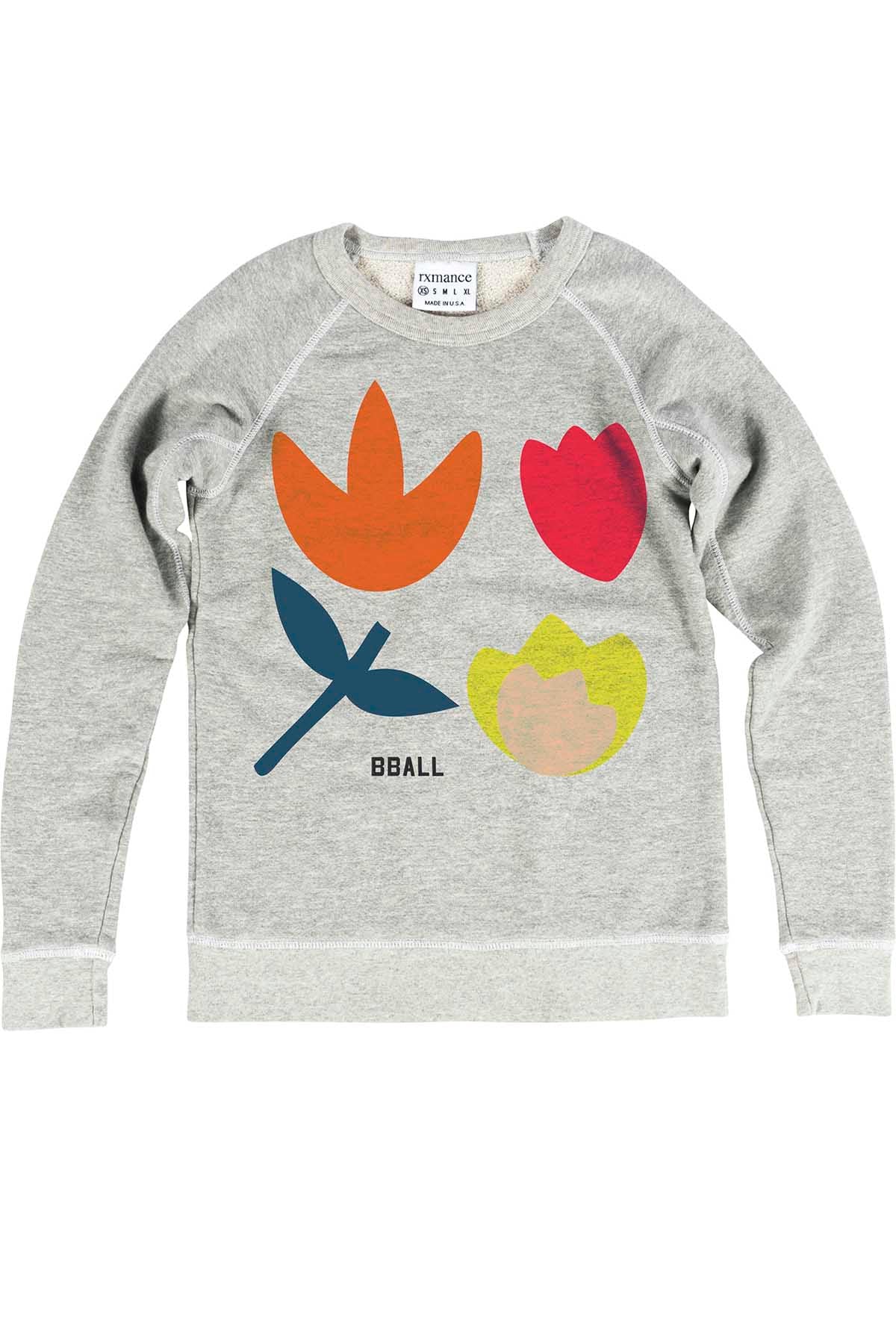 Rxmance Unisex Oatmeal Buds Crew Neck Sweatshirt