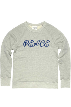 Rxmance Unisex Oatmeal 'Peace' Sweatshirt thumbnail 1