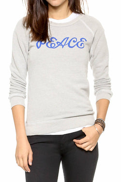 Rxmance Unisex Oatmeal 'Peace' Sweatshirt thumbnail 2