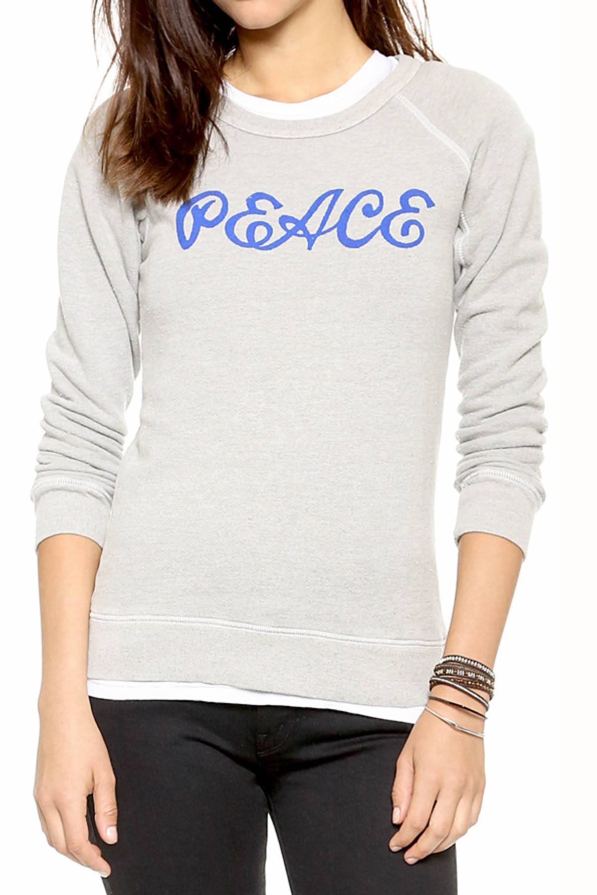 Rxmance Unisex Oatmeal 'Peace' Sweatshirt