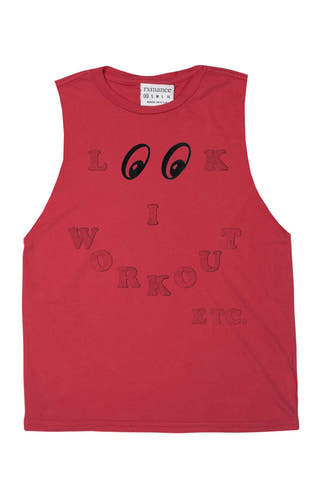 Rxmance Unisex Red Look Muscle T