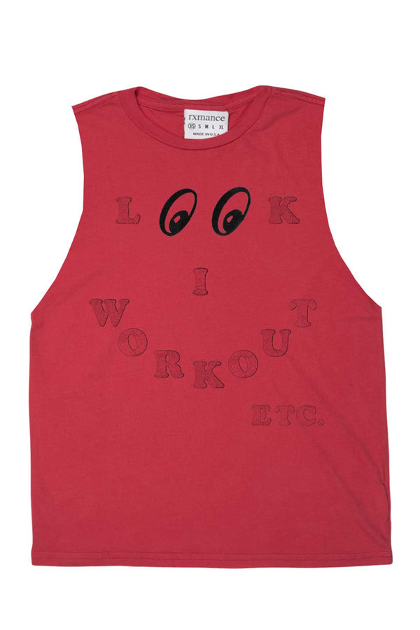Rxmance Unisex Red Look Muscle T