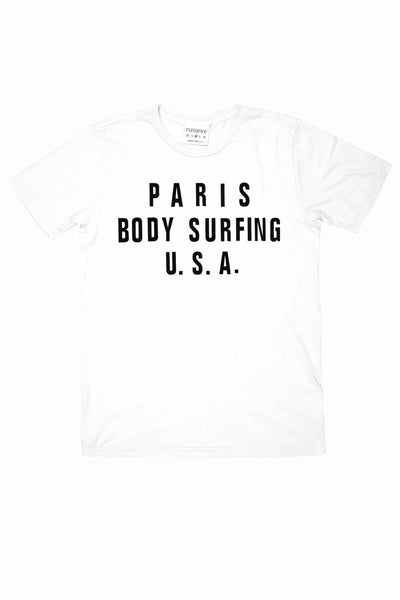 Rxmance Unisex White 'Body Surfing' Tee