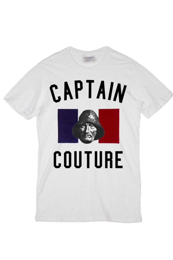 Rxmance Unisex White Captain Couture Crew Tee