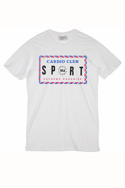 Rxmance Unisex White Cardio Club Crew Tee thumbnail 2