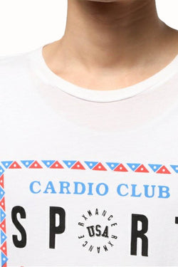 Rxmance Unisex White Cardio Club Crew Tee thumbnail 4