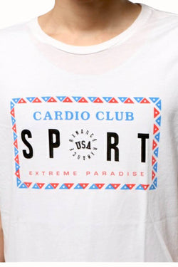 Rxmance Unisex White Cardio Club Crew Tee thumbnail 3