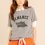 Rxmance Unisex White Flowing Flag Crew Tee