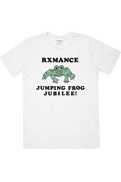 Rxmance Unisex White 'Jumping Frog' Tee