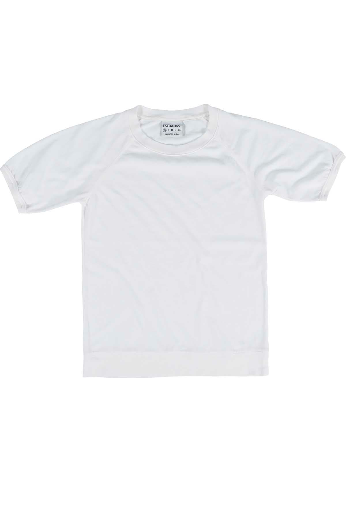 Rxmance Unisex White Loose Knit Short Sleeve Tee
