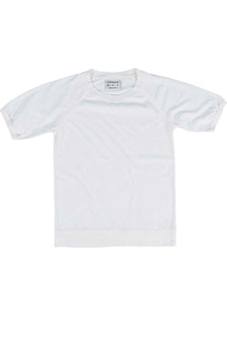 Rxmance Unisex White Loose Knit Short Sleeve Tee thumbnail 1