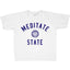Rxmance Unisex White Meditate State Loose Knit Short Sleeve Tee
