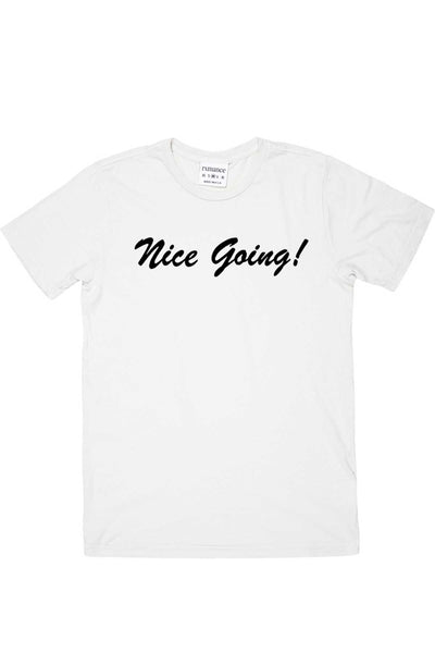 Rxmance Unisex White 'Nice Going' Tee