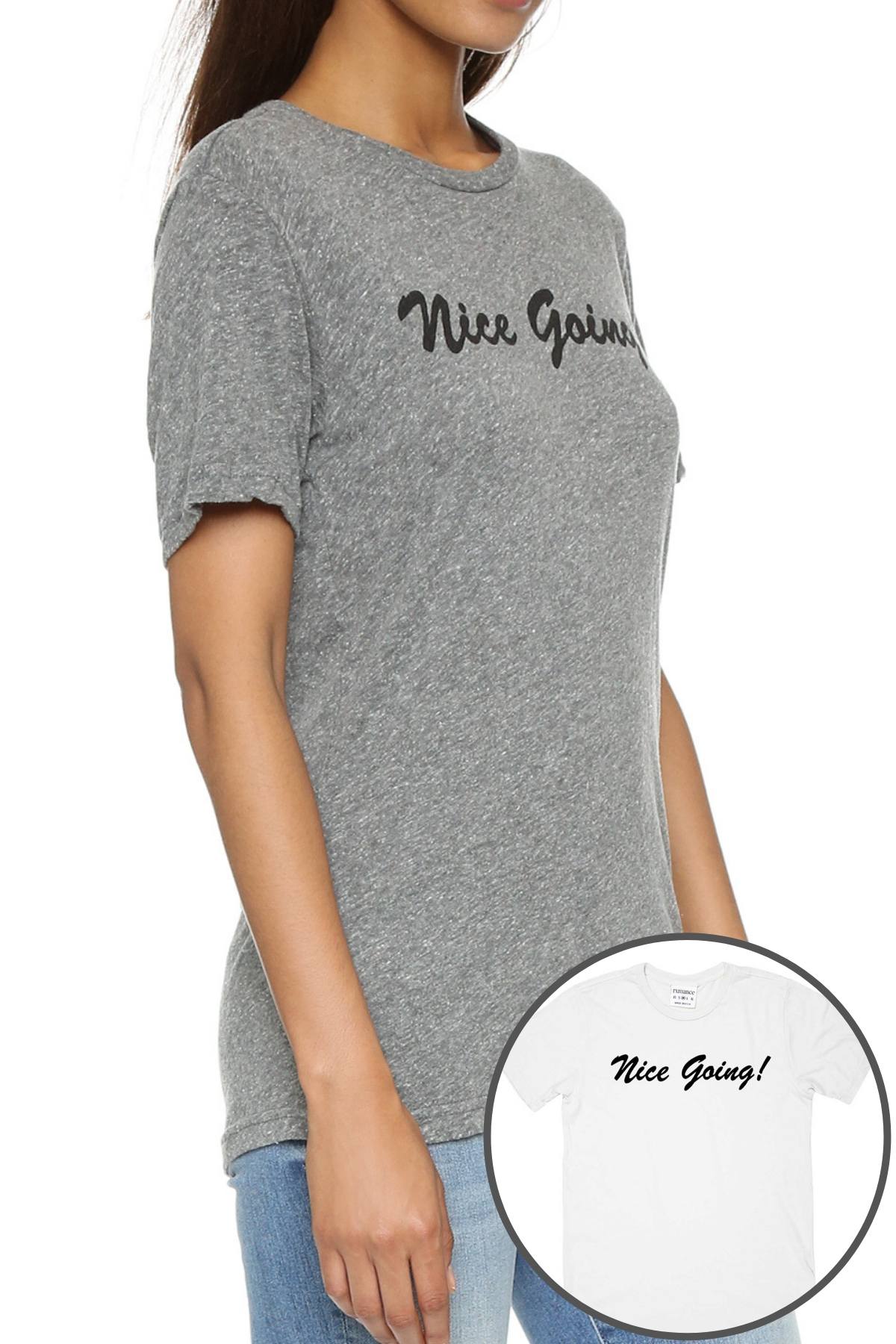 Rxmance Unisex White 'Nice Going' Tee