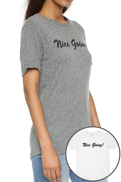 Rxmance Unisex White 'Nice Going' Tee thumbnail 3
