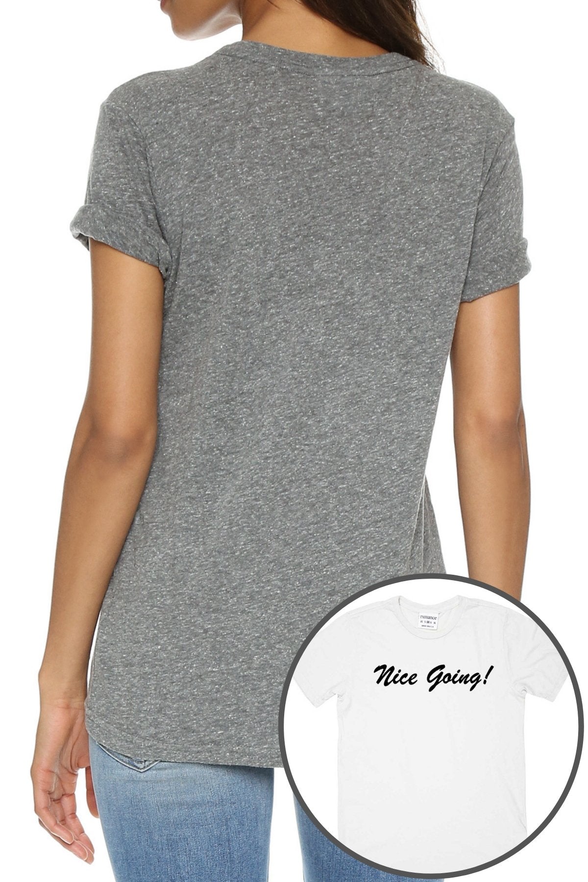 Rxmance Unisex White 'Nice Going' Tee
