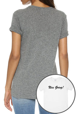 Rxmance Unisex White 'Nice Going' Tee thumbnail 4