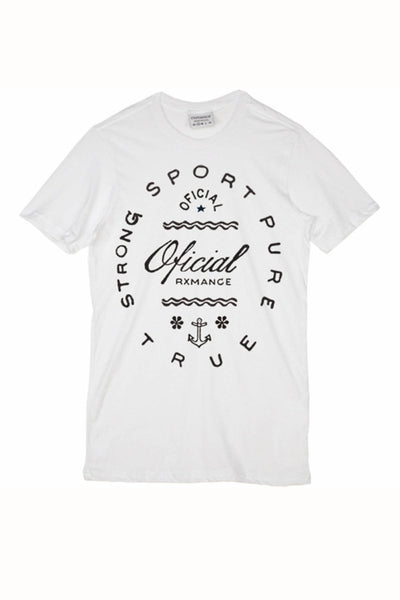 Rxmance Unisex White Oficial Crew Tee