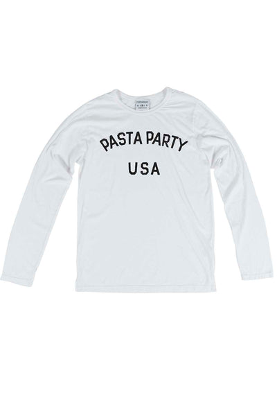 Rxmance Unisex White Pasta Party Long Sleeve Tee