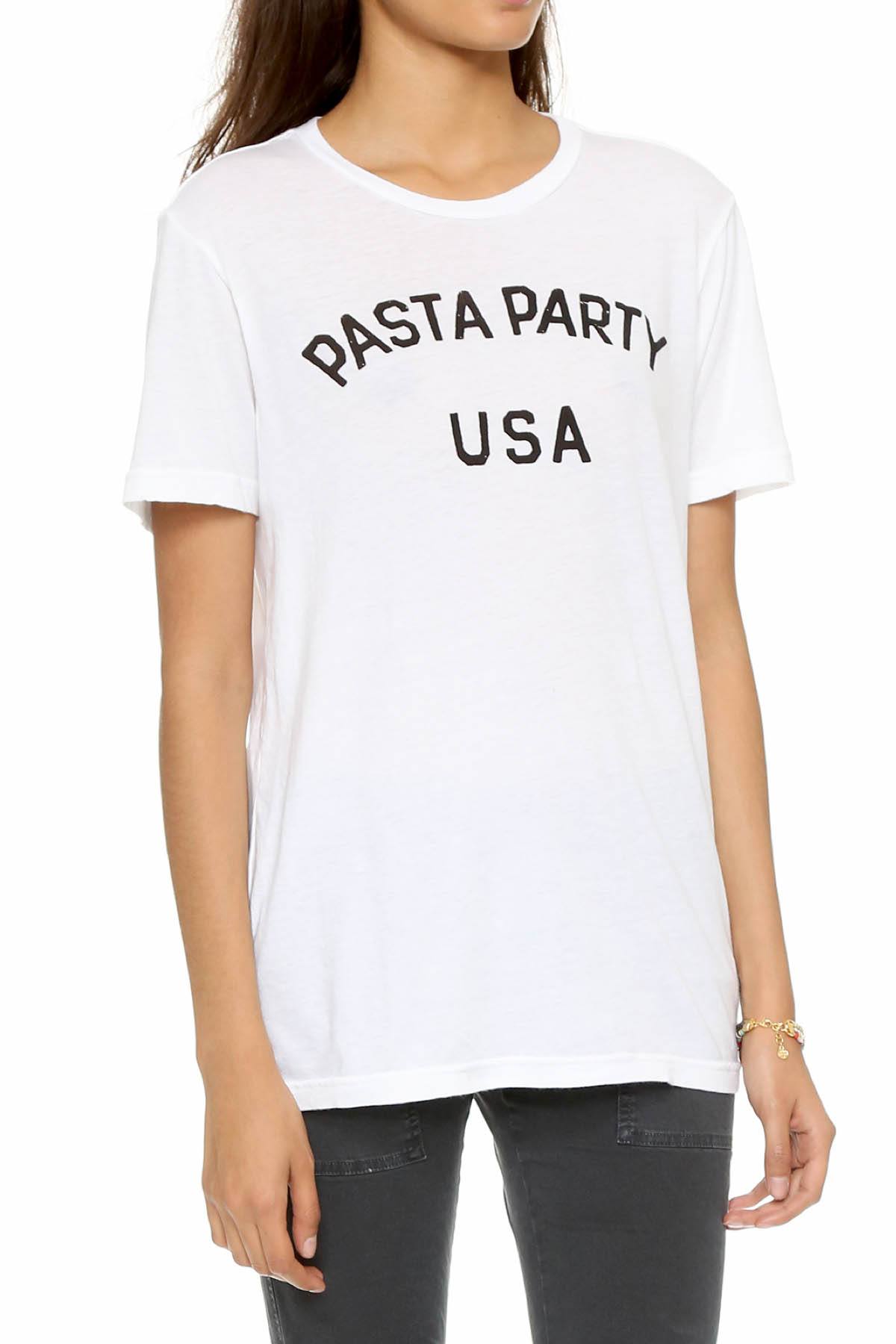 Rxmance Unisex White 'Pasta Party' Tee