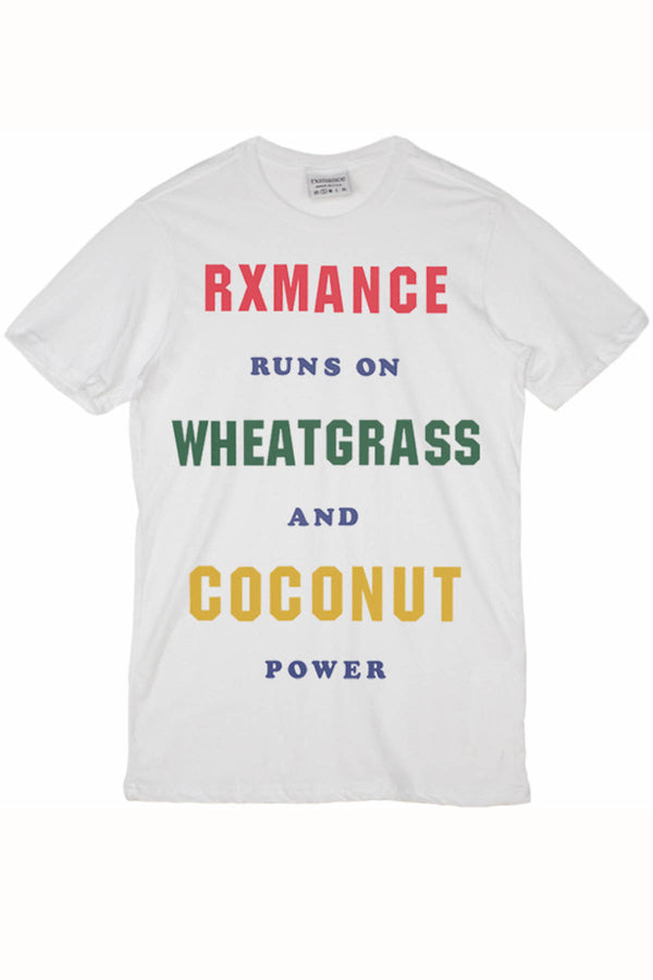Rxmance Unisex White 'Runs On' Tee