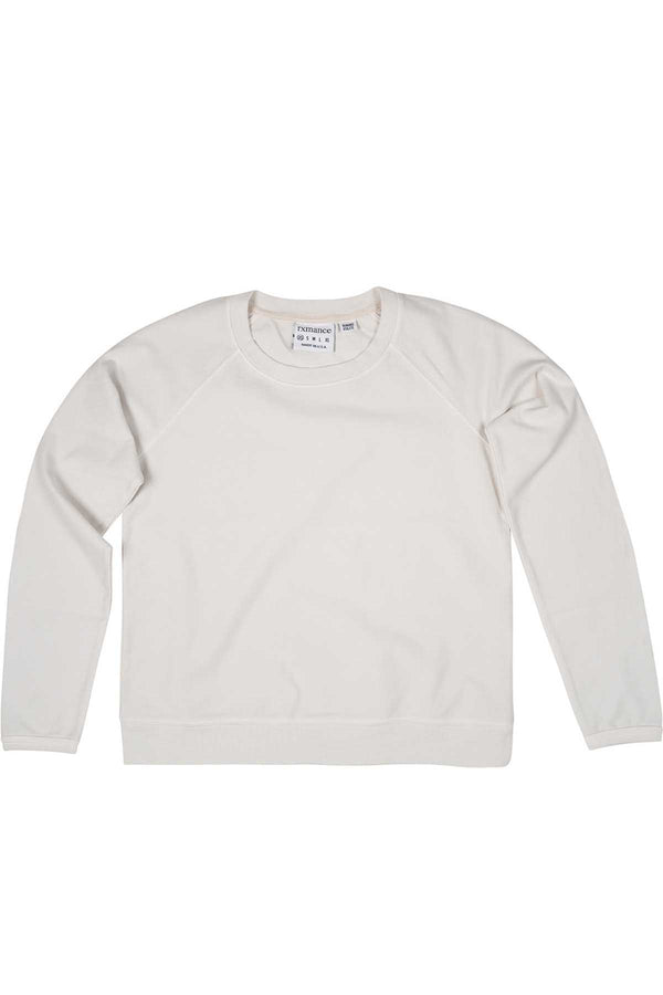 Rxmance Unisex White Sand Crew Neck Sweatshirt