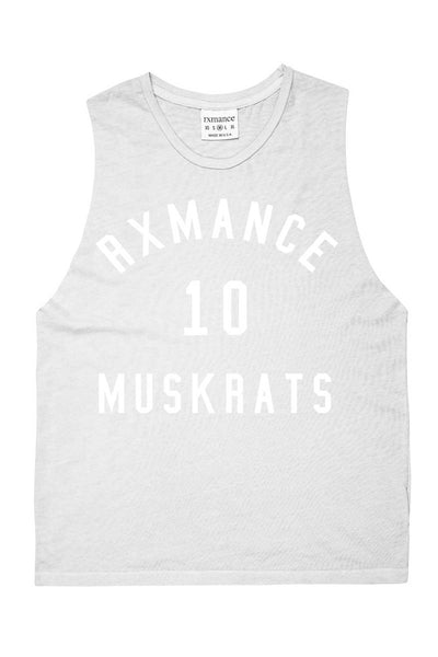 Rxmance Unisex White Sand Muskrats Muscle T