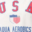 Rxmance Unisex White Sand USA Aerobics Short Sleeve Sweatshirt