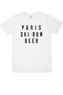 Rxmance Unisex White 'Ski Bum' Tee thumbnail 1