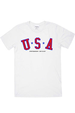 Rxmance Unisex White Sportsmanship Crew Tee thumbnail 1