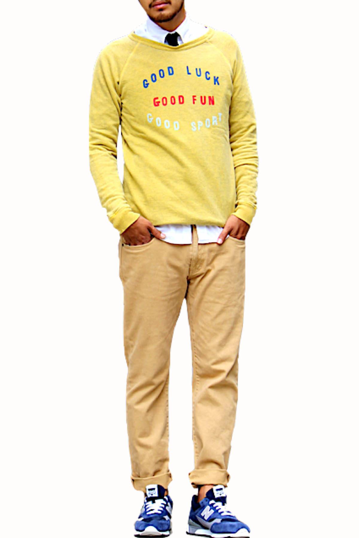 Rxmance Unisex Yellow Good Sport Sweatshirt