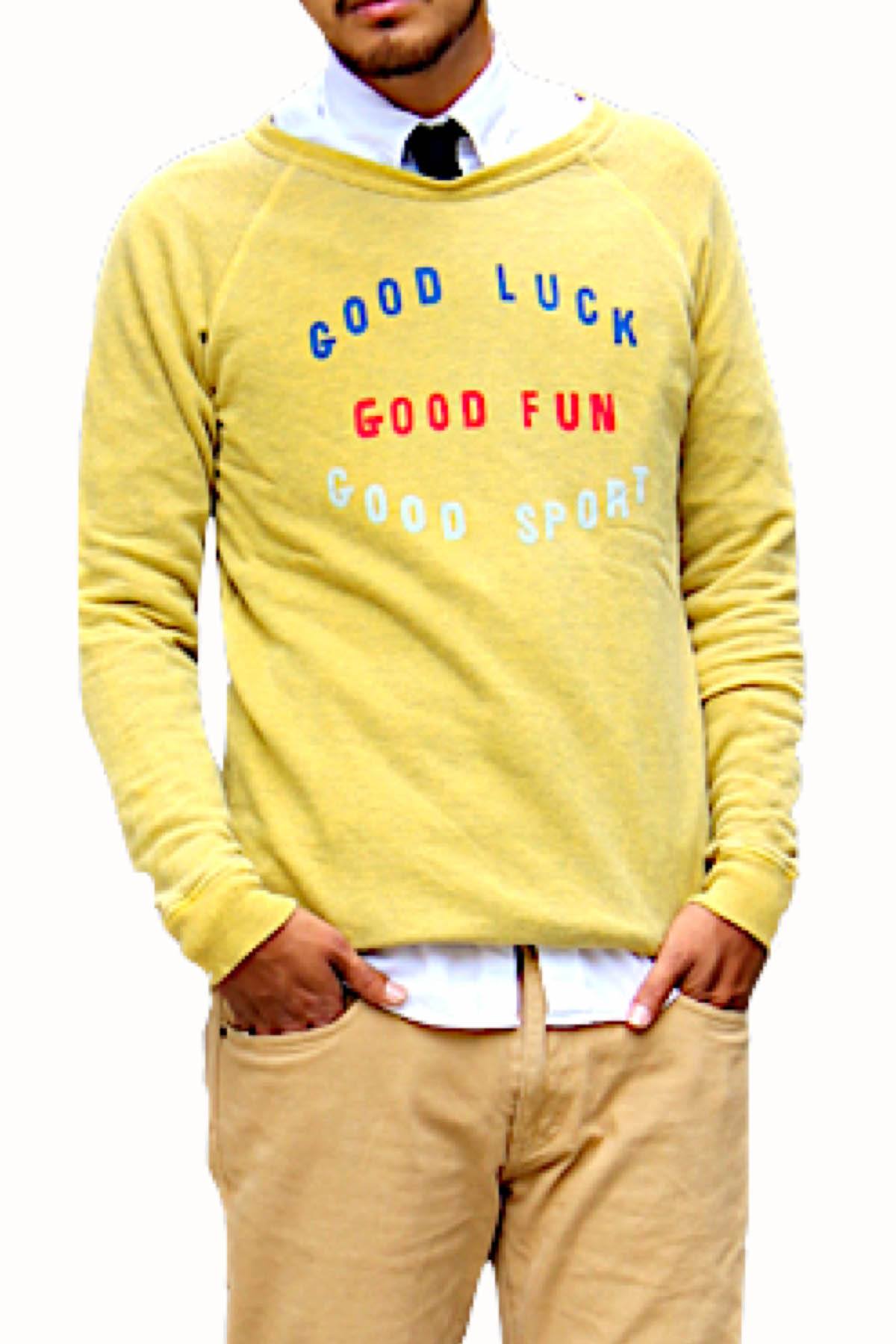 Rxmance Unisex Yellow Good Sport Sweatshirt