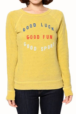 Rxmance Unisex Yellow Good Sport Sweatshirt thumbnail 3