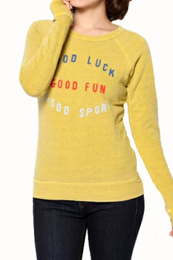 Rxmance Unisex Yellow Good Sport Sweatshirt thumbnail 2