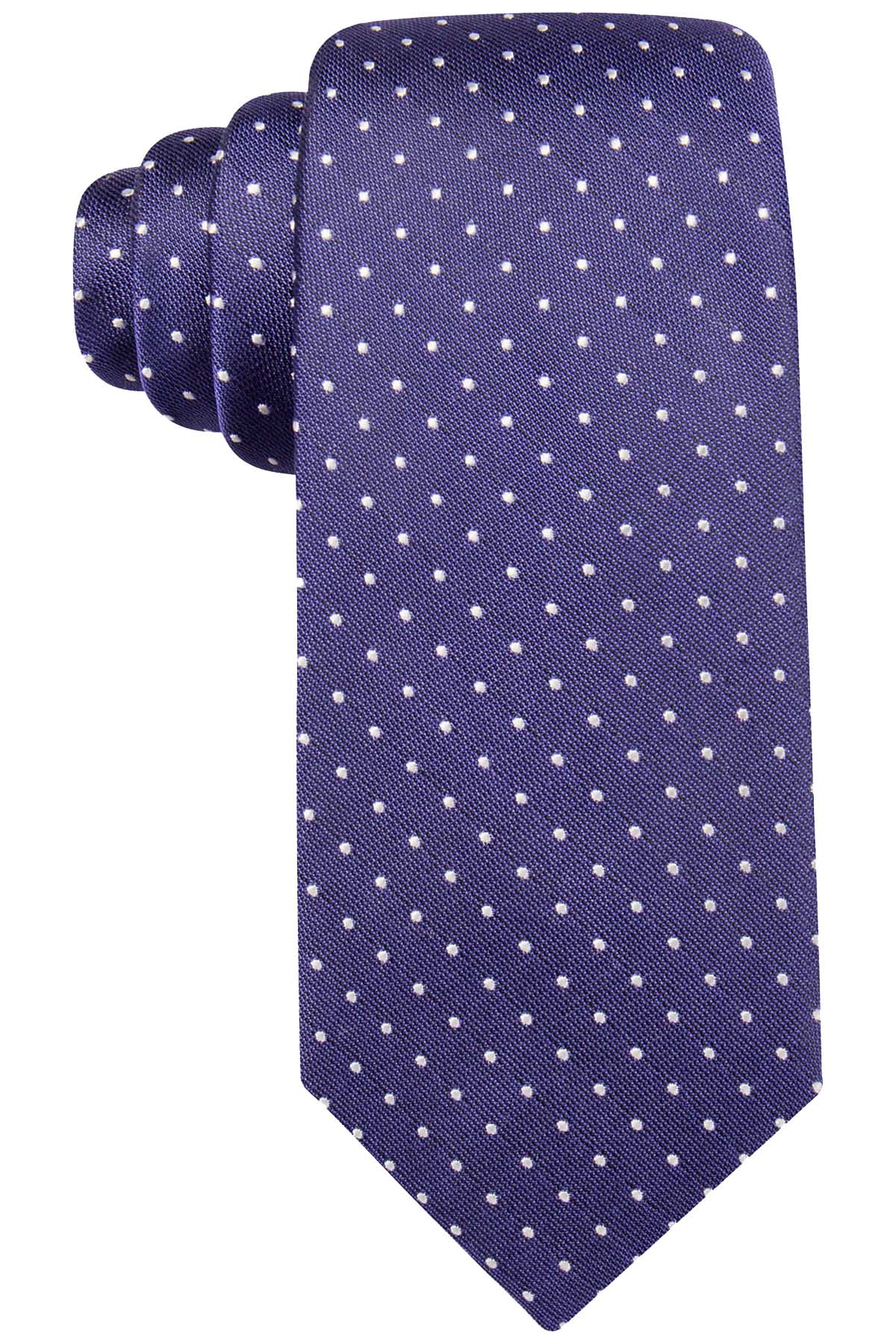 Ryan Seacrest Distinction Bluish Purple Bedford Dot Slim Tie