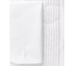 Ryan Seacrest Distinction Slim-fit Stretch Non-iron White French Cuff Tuxedo Dress Shirt White Tux Shirt thumbnail 2