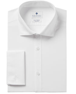 Ryan Seacrest Distinction ™ Ultimate Slim-fit Non-iron Performance White Dress Shirt White Popplin French Cuff thumbnail 1