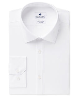 Ryan Seacrest Distinction ™ Ultimate Slim-fit Non-iron Performance White Dress Shirt White Popplin thumbnail 1