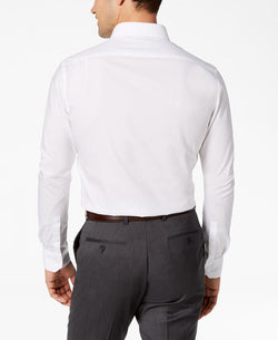 Ryan Seacrest Distinction ™ Ultimate Slim-fit Non-iron Performance White Dress Shirt White Popplin thumbnail 3