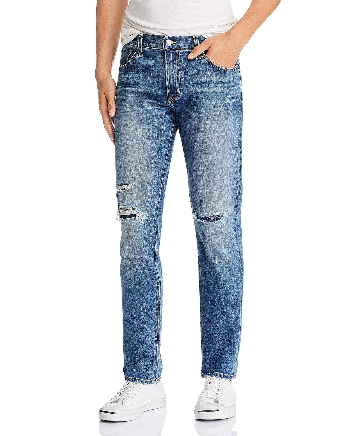 S.m.n Studio S.m.n. Studio Hunter Straight Slim Fit Jeans In Baker Baker