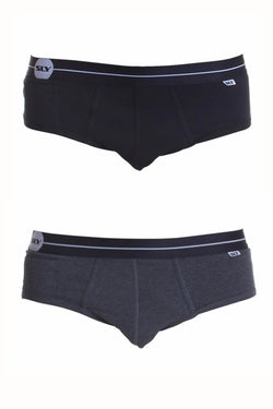 SLY Black/Grey Pocket Brief 2-Pack thumbnail 1