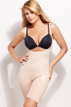 SPANX Natural-Glam Firm-Control Open-Bust Mid-Thigh Body Shaper thumbnail 3