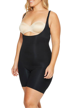 SPANX PLUS Black Power Conceal-Her Open-Bust Mid-Thigh Bodysuit thumbnail 2