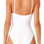 STUDIO Anne Cole White/Multi Yes-I-Cannes Graphic One-Piece Swimsuit