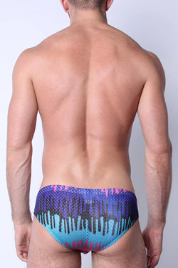 Safari Low Rise Swim Brief Blue Drip thumbnail 2