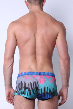 Safari Swim Short with Jockstrap Blue Drip thumbnail 1