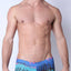 Safari Swim Short with Jockstrap Blue Drip
