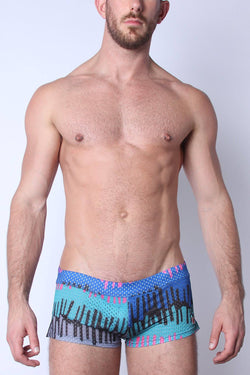 Safari Swim Short with Jockstrap Blue Drip thumbnail 2